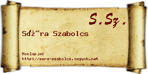 Séra Szabolcs névjegykártya
